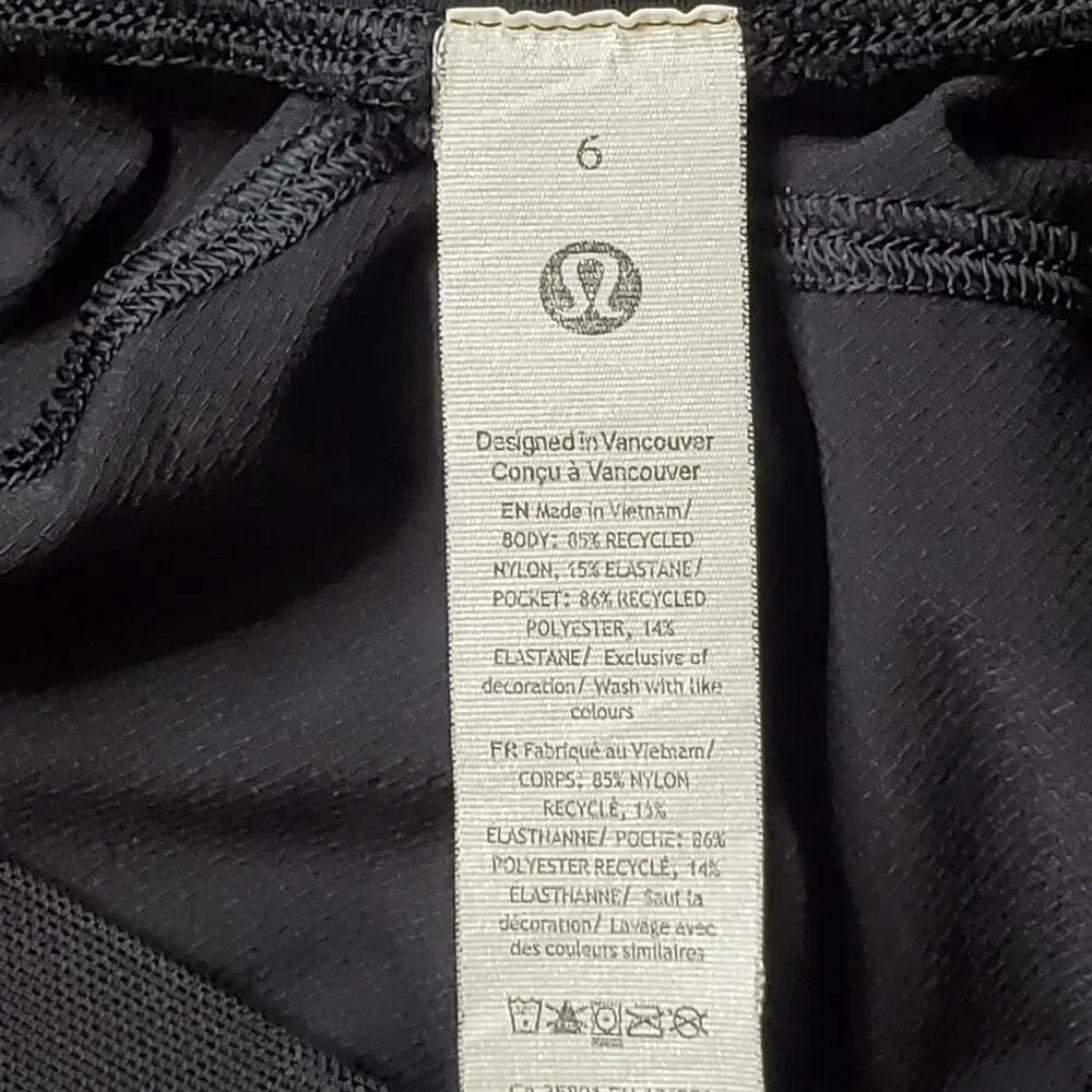 Lululemon Women's Size 6 License To Train High Rise Pant Black W5FFES
